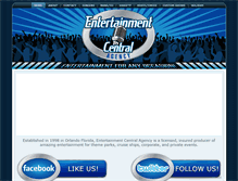 Tablet Screenshot of entertainmentcentralagency.com